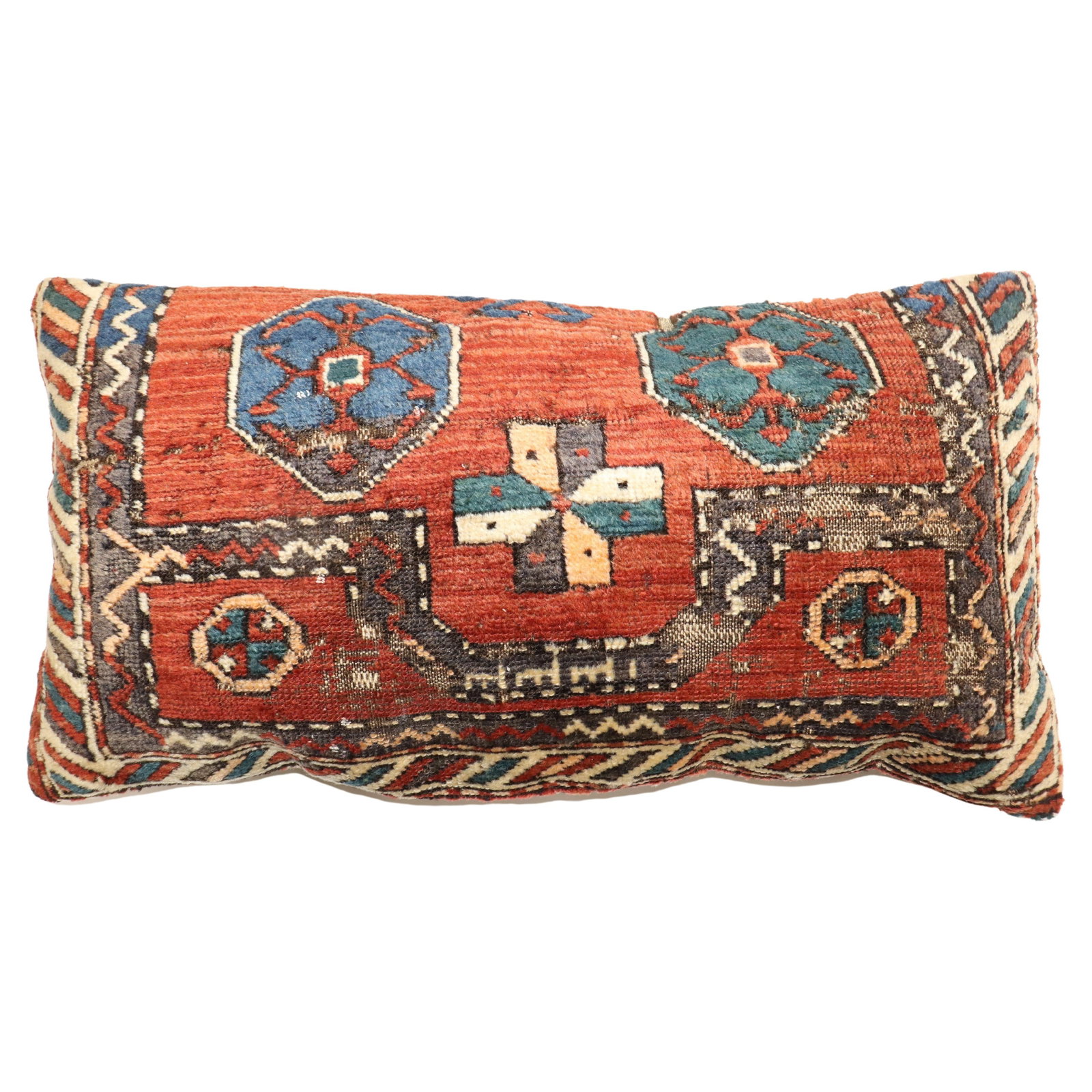 Tribal Persian Kurd Rug Pillow Vintage Wool 16x30 (1 of 4)