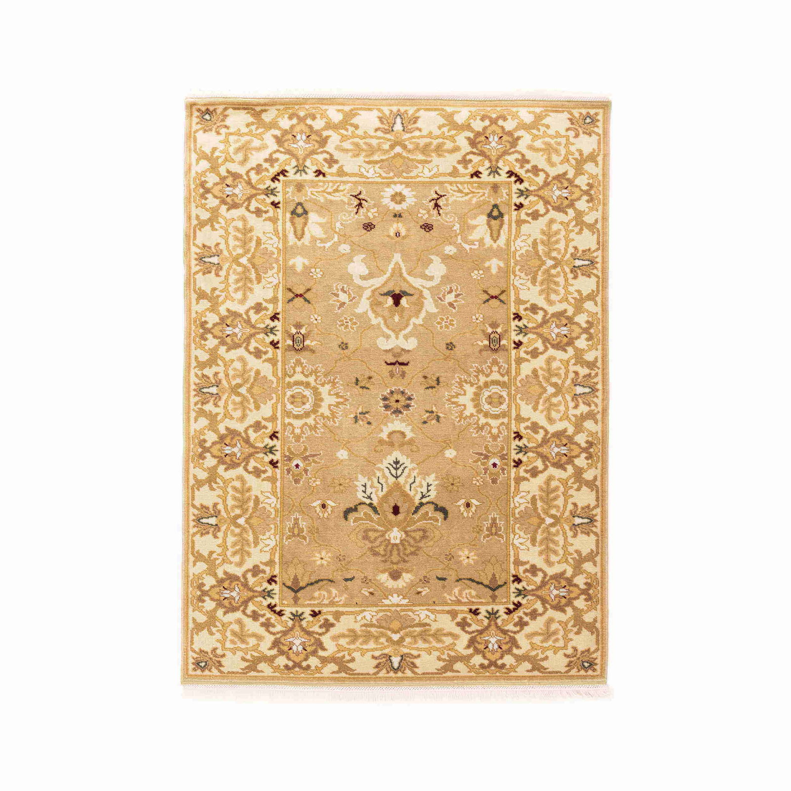 Authentic Handmade Usak Wool Carpet Double Knots 48.8 x 67.7: Authentic Handmade Usak Wool Carpet Double Knots 48.8 x 67.7 This authentic handmade Usak carpet is crafted from high-quality wool on wool, showcasing a beautiful and durable design. Originating from 