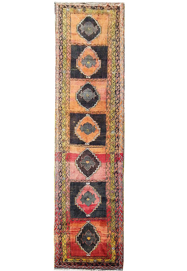 Persian Tribal Wool Runner Rug 3.9 x 14 Hand-Knotted Azarbayjan: Persian Tribal Wool Runner Rug 3.9 x 14 Hand-Knotted Azarbayjan Free continental US Shipping Discover the exquisite beauty of this 3.9' x 14' Wide Runner Persian Northwest Wool Hand-knotted Tribal Rug
