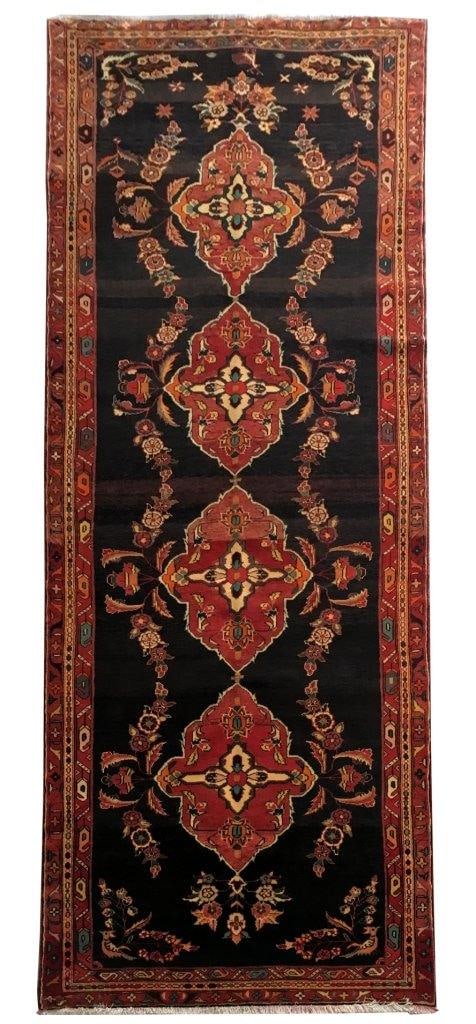 Handcrafted 5.3 x 12.8 Red Persian Hamadan Rug from Iran: Handcrafted 5.3 x 12.8 Red Persian Hamadan Rug from Iran Free continental US Shipping Transform your space with this stunning 5.3 x 12.8 Red Persian Hamadan Rug, handcrafted by skilled artisans in the
