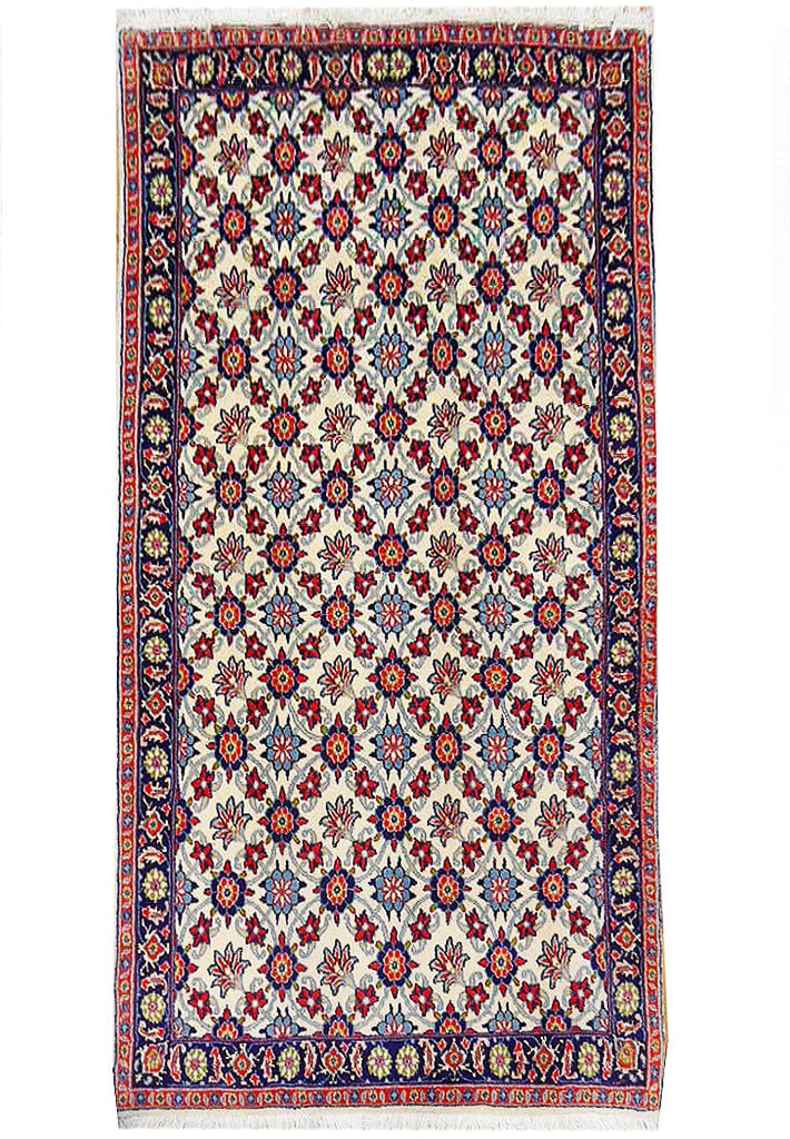 Handcrafted 4' x 6.5' Ivory Persian Veramin Rug Premium Wool: Handcrafted 4' x 6.5' Ivory Persian Veramin Rug Premium Wool Free continental US Shipping Introducing the exquisite 4' x 6' Ivory Persian Veramin Rug, handcrafted by skilled artisans from the Veramin 