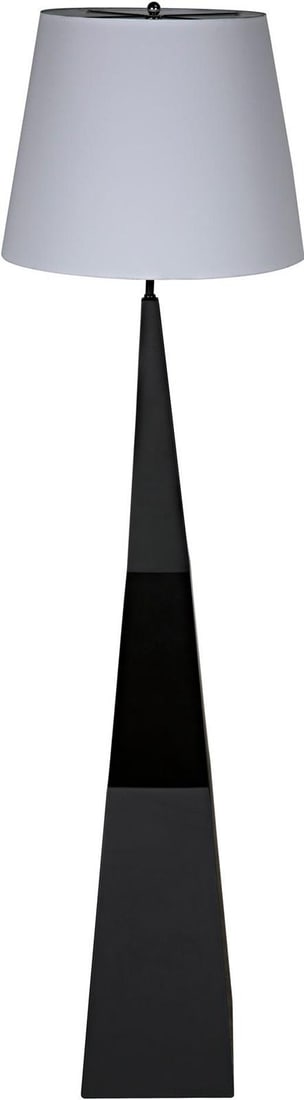 Noir Rhombus Industrial Matte Black Steel Floor Lamp 68" (1 of 12)