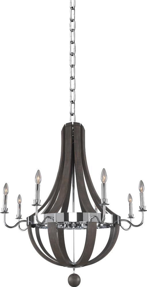 Kalco Sharlow 8-Light Bowl Chandelier Chrome Finish Dimmable (1 of 1)