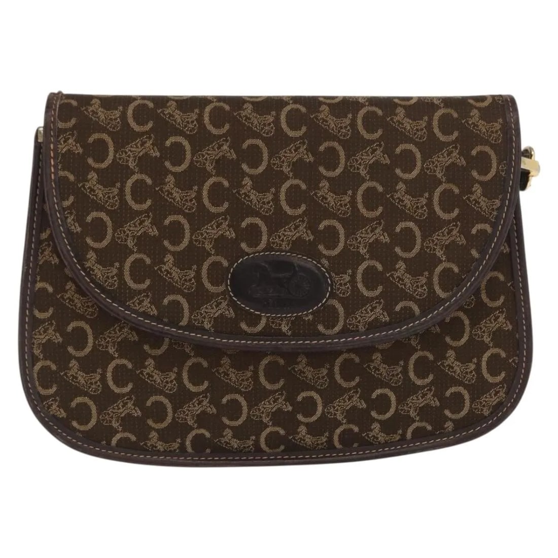 Celine C Sulky Brown Canvas Shoulder Bag: Celine C Sulky Brown Canvas Shoulder Bag This Celine C Sulky shoulder bag is crafted from brown canvas and designed specifically for women. Made in Italy, it features a spacious interior and a practic