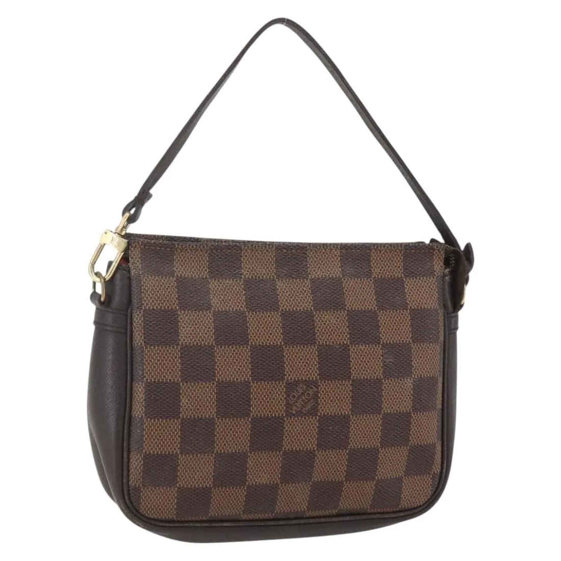 Damier Canvas Louis Vuitton Trousse Makeup Bag Brown France: Damier Canvas Louis Vuitton Trousse Makeup Bag Brown France This Louis Vuitton Trousse Make Up Bag is crafted from signature Damier canvas in brown. Designed for women, it features a spacious interior