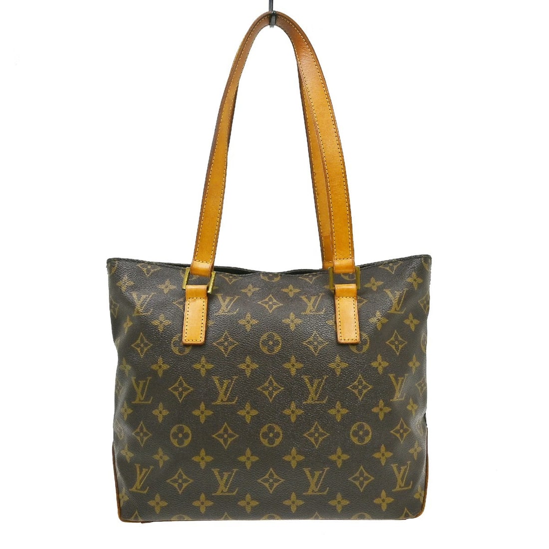 Louis Vuitton Cabas Piano Monogram Canvas Tote M51148 SD0092: Louis Vuitton Cabas Piano Monogram Canvas Tote M51148 SD0092 Vintage Louis Vuitton Cabas Piano tote bag in brown monogram canvas with leather trim and double handles. This medium zip-top handbag featu