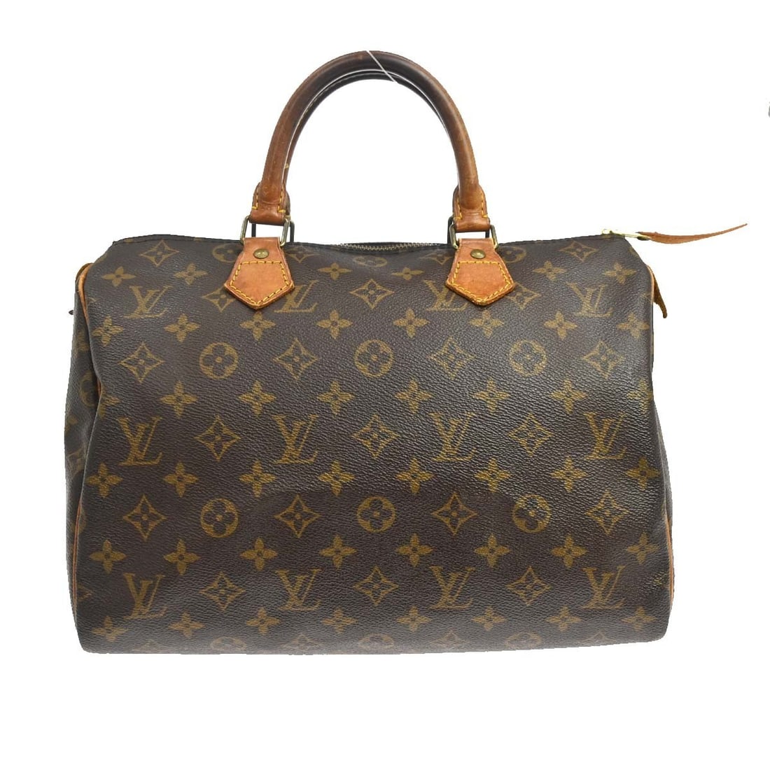 Louis Vuitton Speedy 30 Monogram Canvas Satchel M41526: Louis Vuitton Speedy 30 Monogram Canvas Satchel M41526 Vintage Louis Vuitton Speedy 30 handbag in Monogram canvas with leather trim and double handles. This satchel-style purse features a zip closure,