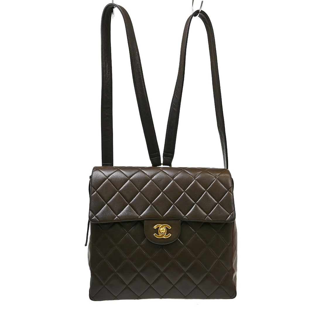CHANEL Duma Small Brown Lambskin Leather Backpack: CHANEL Duma Small Brown Lambskin Leather Backpack Small Chanel Duma backpack in brown lambskin leather with a classic flap design and turn-lock closure. Made in France, this women's backpack features 