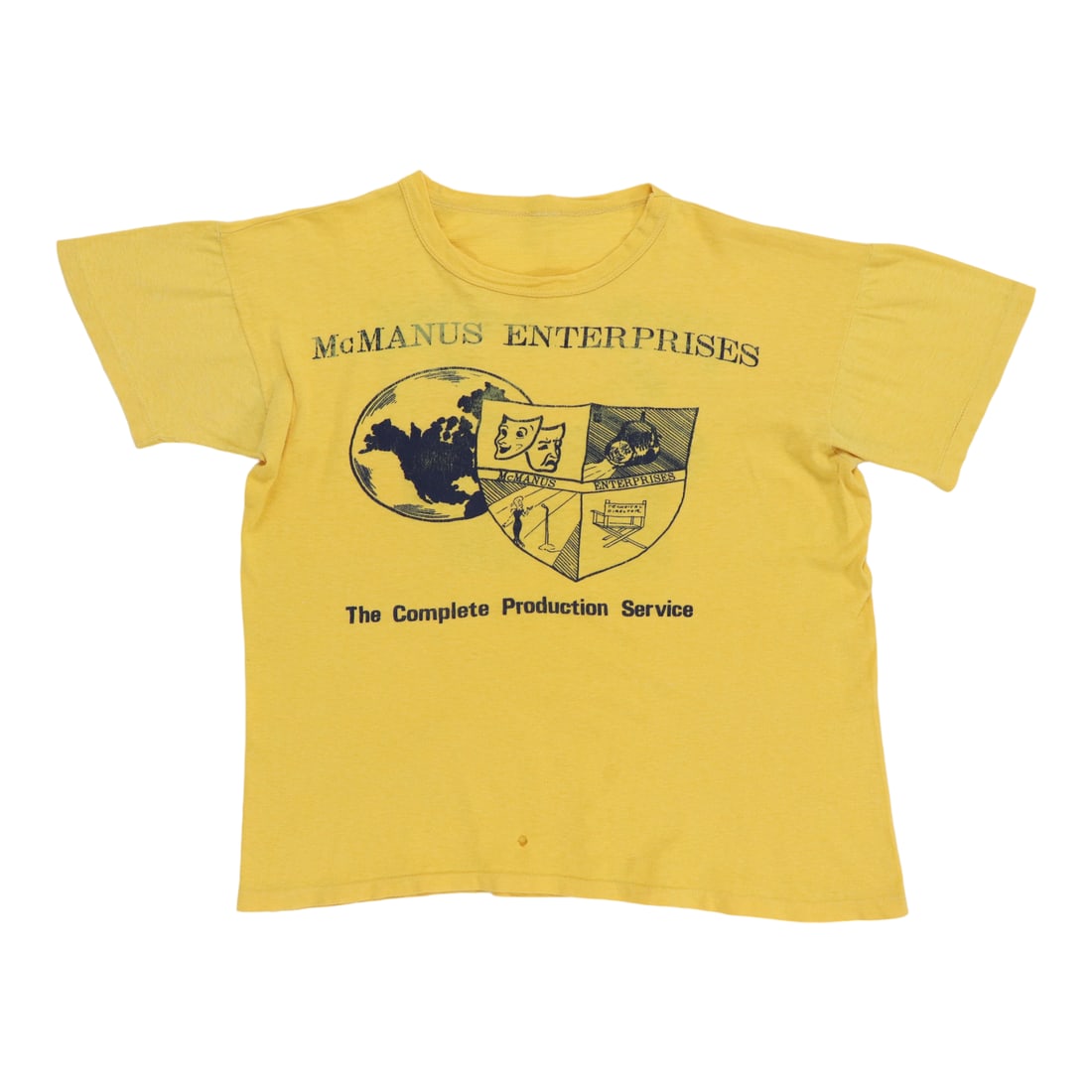 Vintage 1970s The Who Crew Tour Shirt by McManus Enterprises Yellow Cotton (1 of 7)
