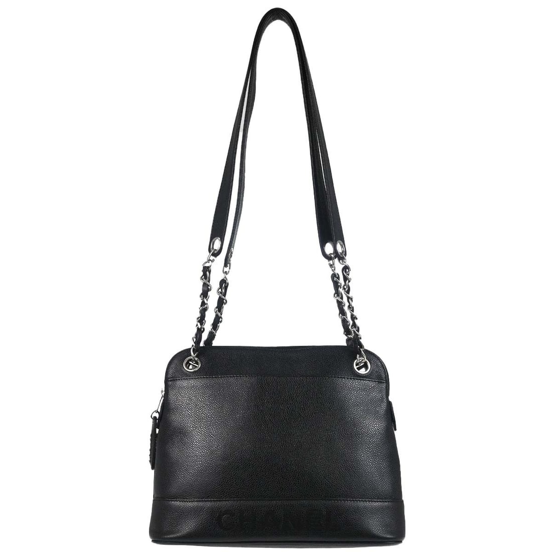 CHANEL Caviar Skin Leather Medium Shoulder Bag Black (1 of 16)