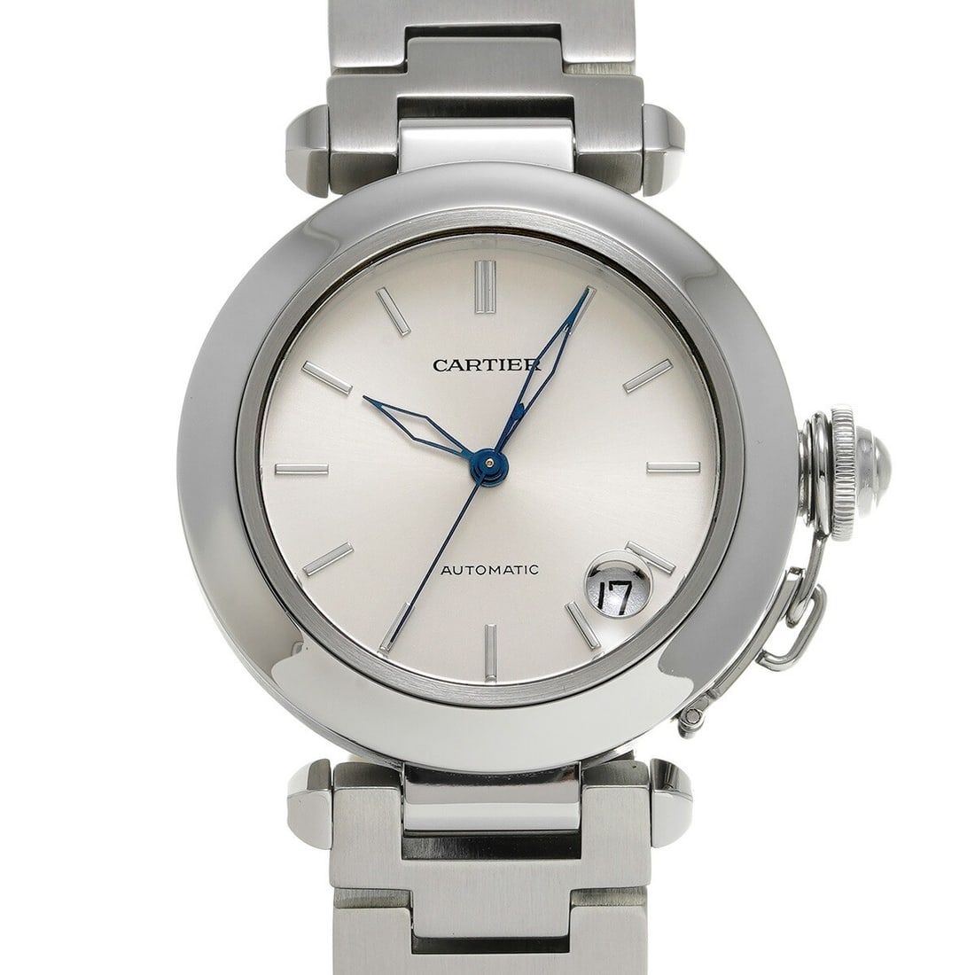 Cartier W31010M7 Pasha C automatic unisex wristwatch silver dial: Cartier W31010M7 Pasha C automatic unisex wristwatch silver dial Cartier Pasha C automatic wristwatch with a silver dial. This pre-owned unisex watch is made in Switzerland. Specifications Brand: Cart