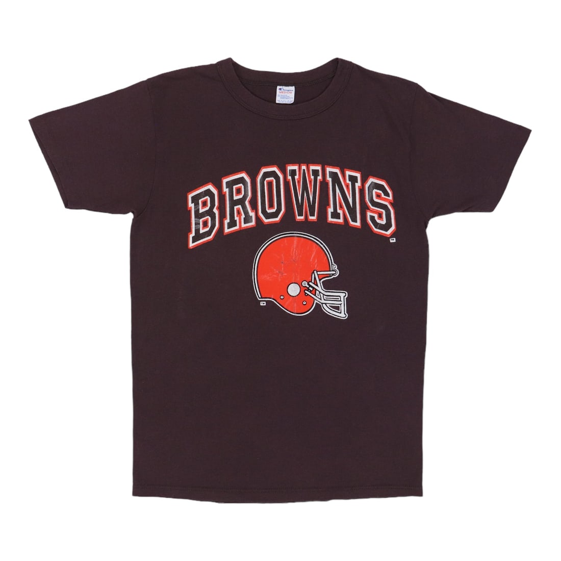 Vintage 1980s Cleveland Browns Brown Poly Cotton Medium Shirt: Vintage 1980s Cleveland Browns Brown Poly Cotton Medium Shirt This is an original vintage Cleveland Browns shirt from the 1980s. It is not a modern reproduction and features no graphics on the back. T
