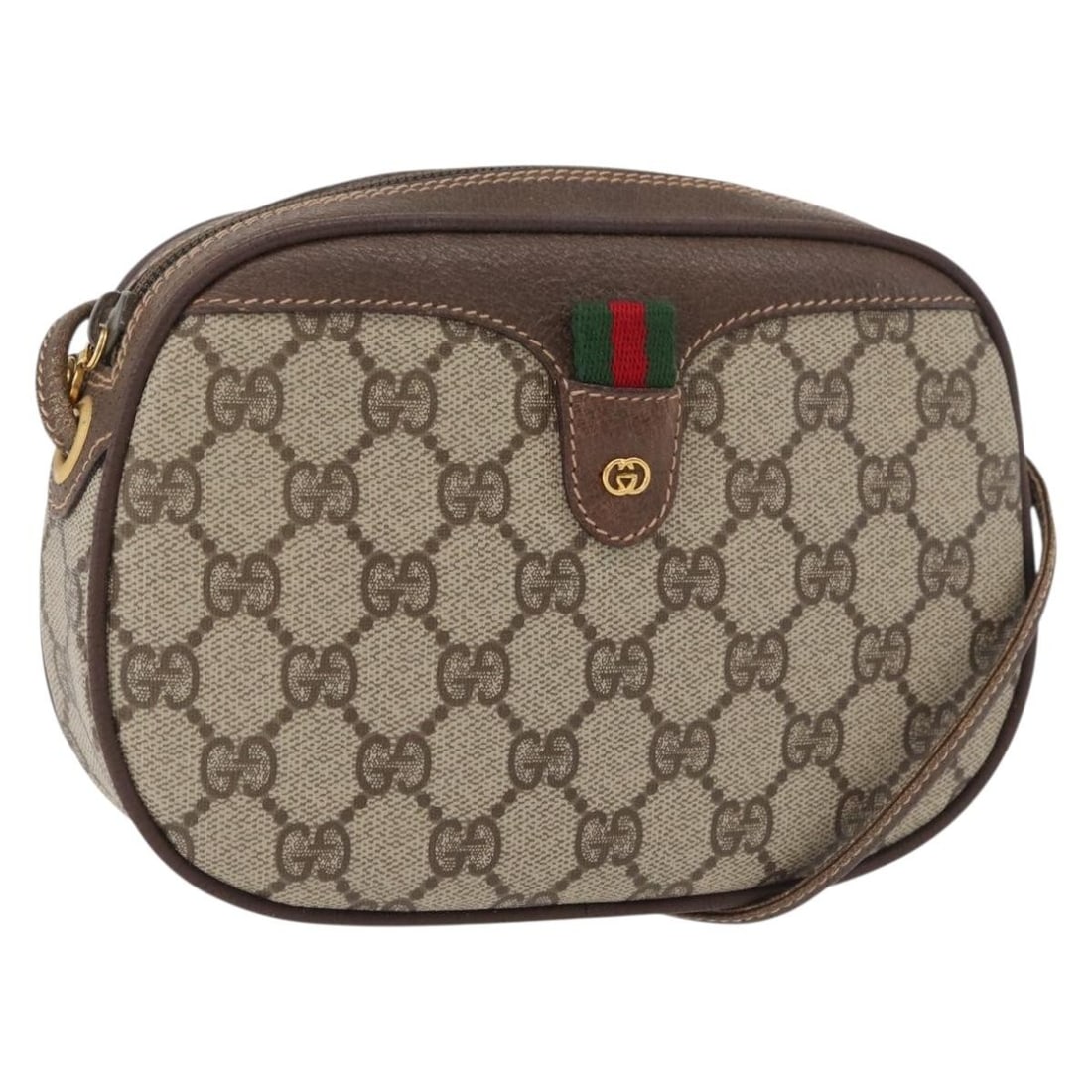 Gucci Sherry Line GG Canvas Shoulder Bag Beige Gold 007 754 6112 4030: Gucci Sherry Line GG Canvas Shoulder Bag Beige Gold 007 754 6112 4030 Gucci shoulder bag in GG Canvas with the Web Sherry Line design. Made in Italy, this women's bag features a beige and gold colorwa