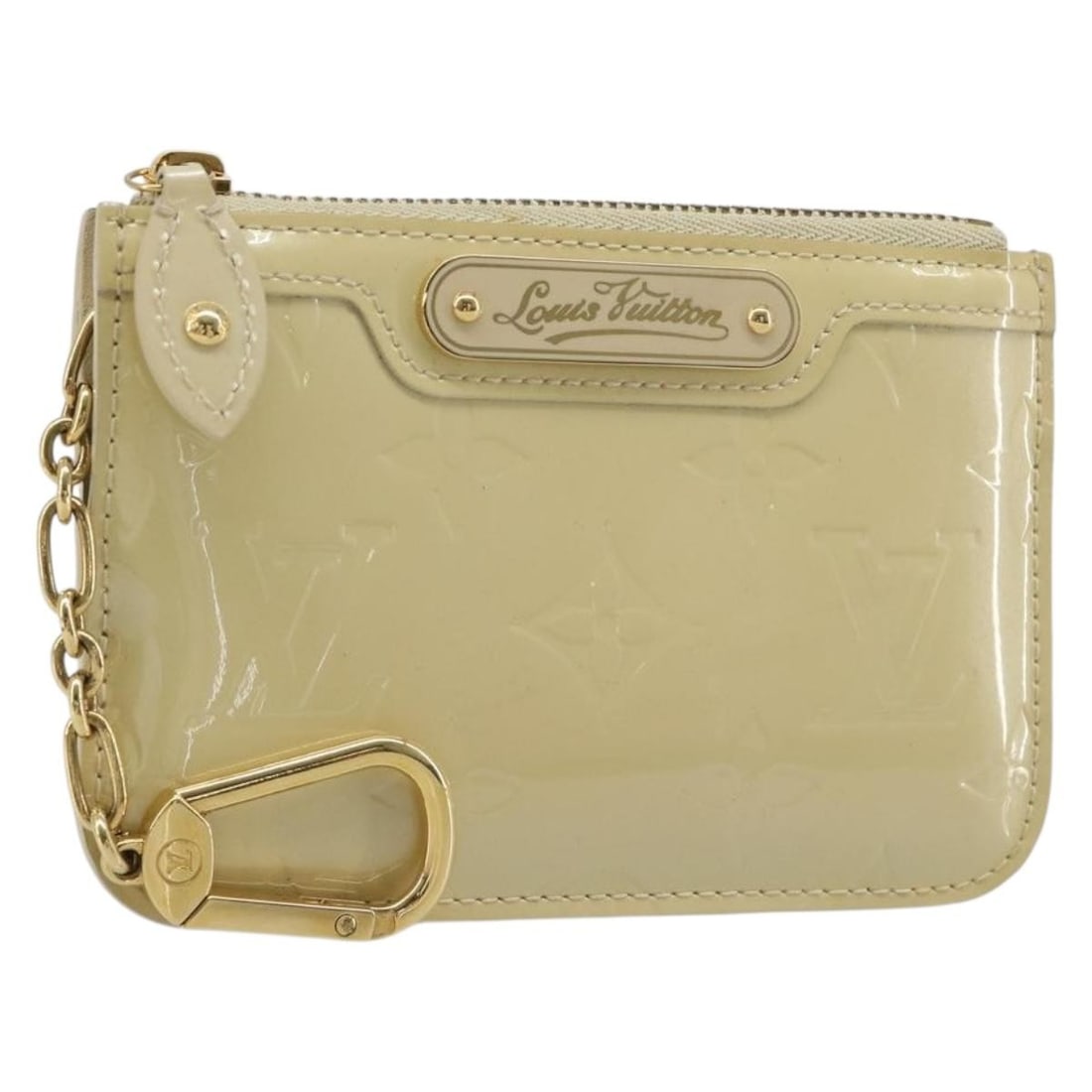 Louis Vuitton M91463 Vernis coin purse in Broncorail patent leather: Louis Vuitton M91463 Vernis coin purse in Broncorail patent leather Louis Vuitton Vernis Pochette Cles NM coin purse in Broncorail patent leather. Made in Spain, this women's coin purse includes the d