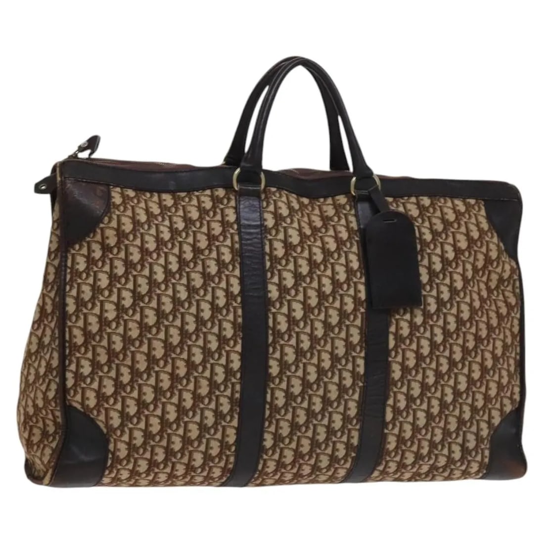 Christian Dior Vintage Trotter Boston Canvas Handbag Brown: Christian Dior Vintage Trotter Boston Canvas Handbag Brown Vintage Christian Dior Trotter Boston Diorissimo bag in brown canvas. Made in France, this piece shows overall wear consistent with use and s