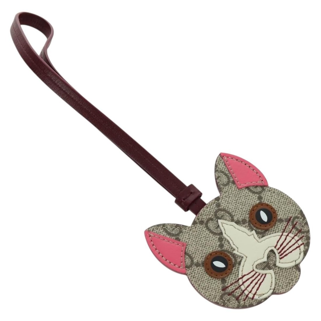 Beige PVC Leather Charm Gucci Yuko Higuchi GG Supreme: Beige PVC Leather Charm Gucci Yuko Higuchi GG Supreme Gucci GG Supreme Yuko Higuchi charm in beige PVC leather with GG canvas detailing. Made in Italy, this women's charm comes with the item box. It i