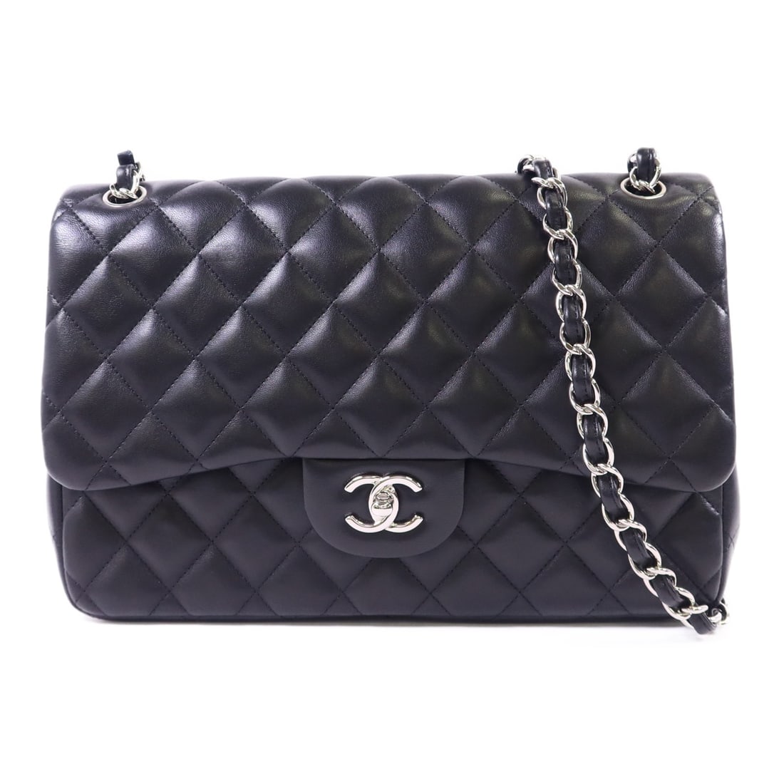 CHANEL Large Classic Black Lambskin Shoulder Bag AS8600 (1 of 18)