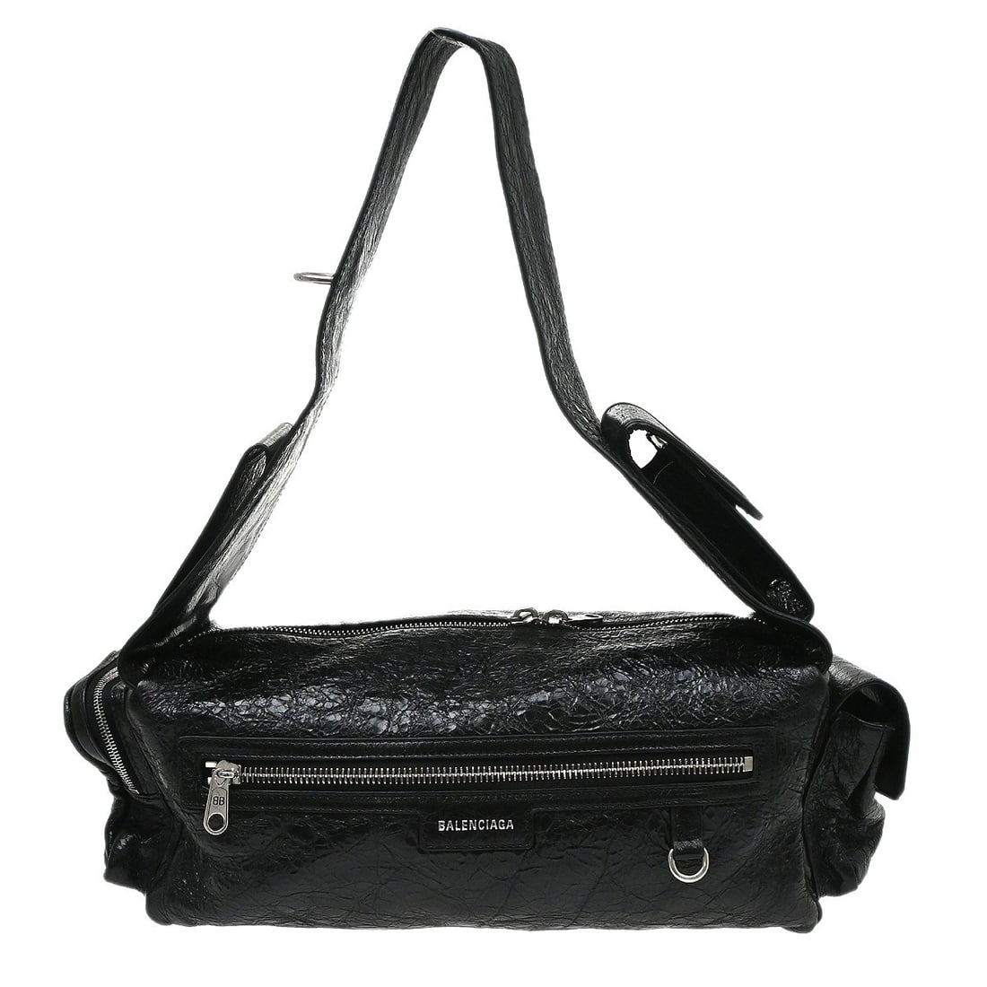 Balenciaga Superbusy black leather shoulder bag model 702167.1000N.527277 (1 of 9)