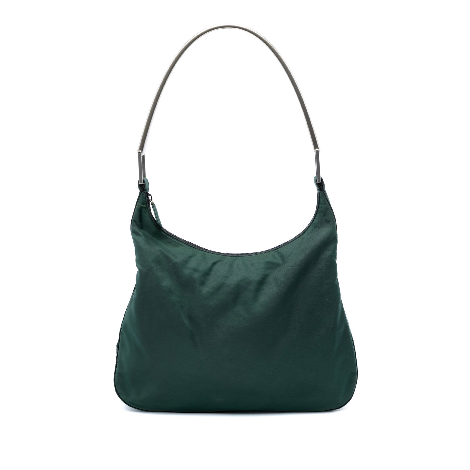Prada Tessuto Green Nylon Zip Shoulder Bag (1 of 6)