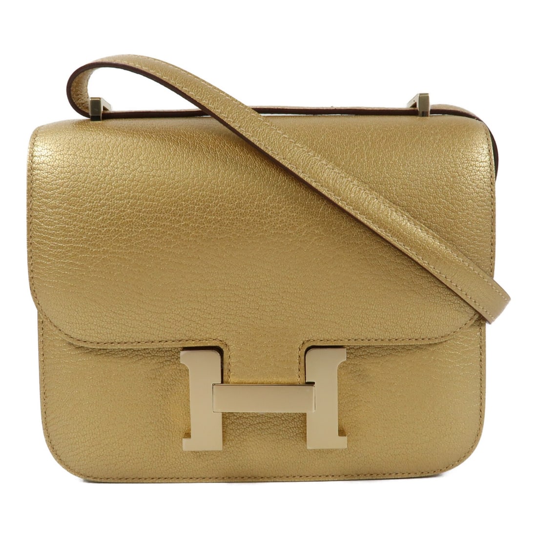 Hermes Constance Mini Goatskin Shoulder Bag with Gold Hardware (1 of 15)