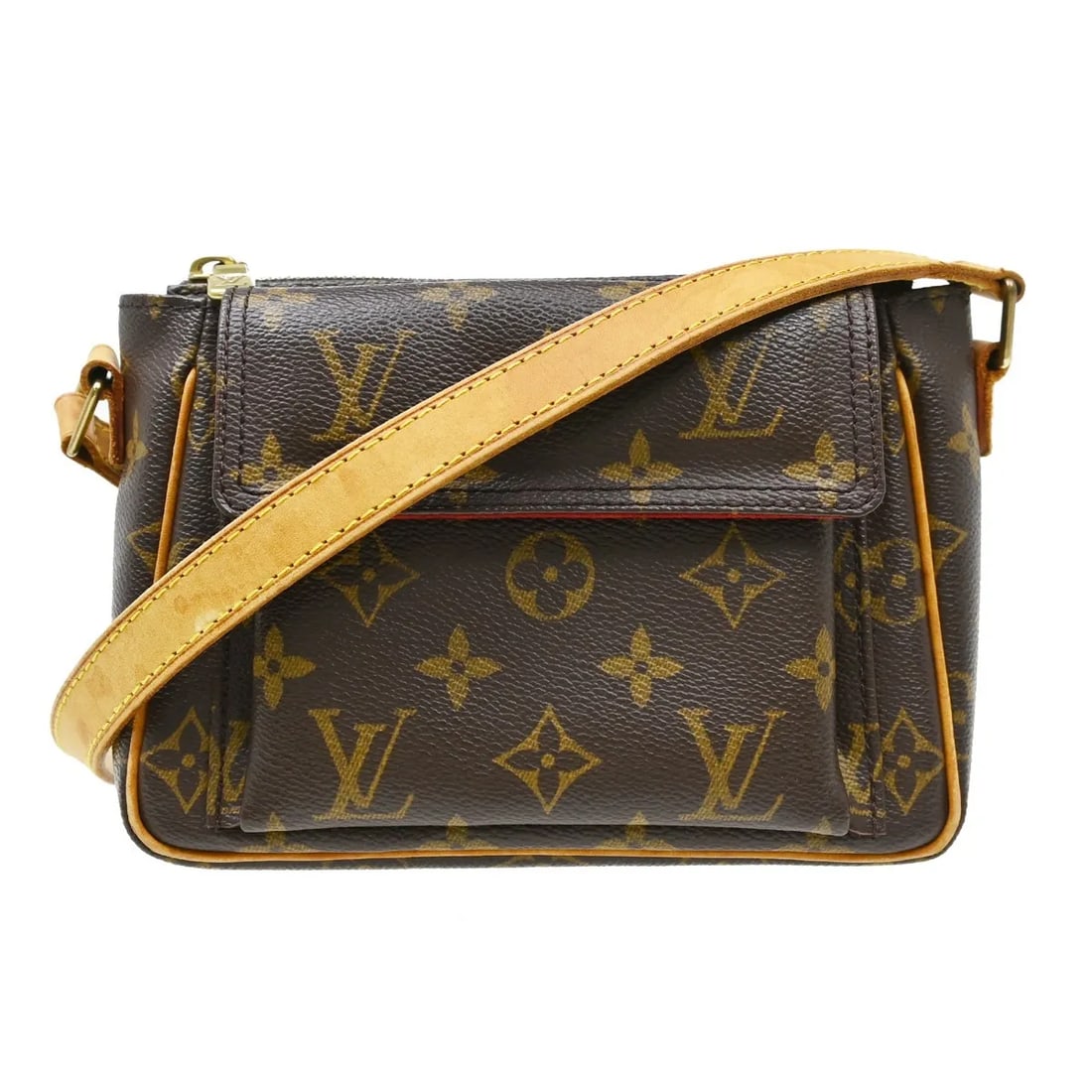 Louis Vuitton Viva Cite Monogram Canvas Handbag: Louis Vuitton Viva Cite Monogram Canvas Handbag This Louis Vuitton Viva Cite Handbag features the iconic monogram canvas in brown, designed for women. The bag is in good condition, showing visible wea