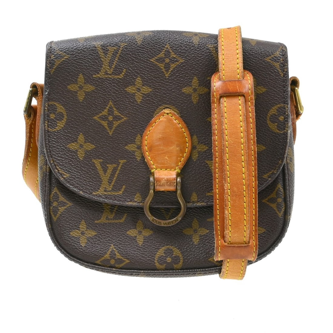 Louis Vuitton Saint Cloud PM Monogram Crossbody Shoulder Bag M51244: Louis Vuitton Saint Cloud PM Monogram Crossbody Shoulder Bag M51244 Vintage Louis Vuitton Saint Cloud PM shoulder bag in brown monogram canvas with leather trim. This small unisex bag features a push-