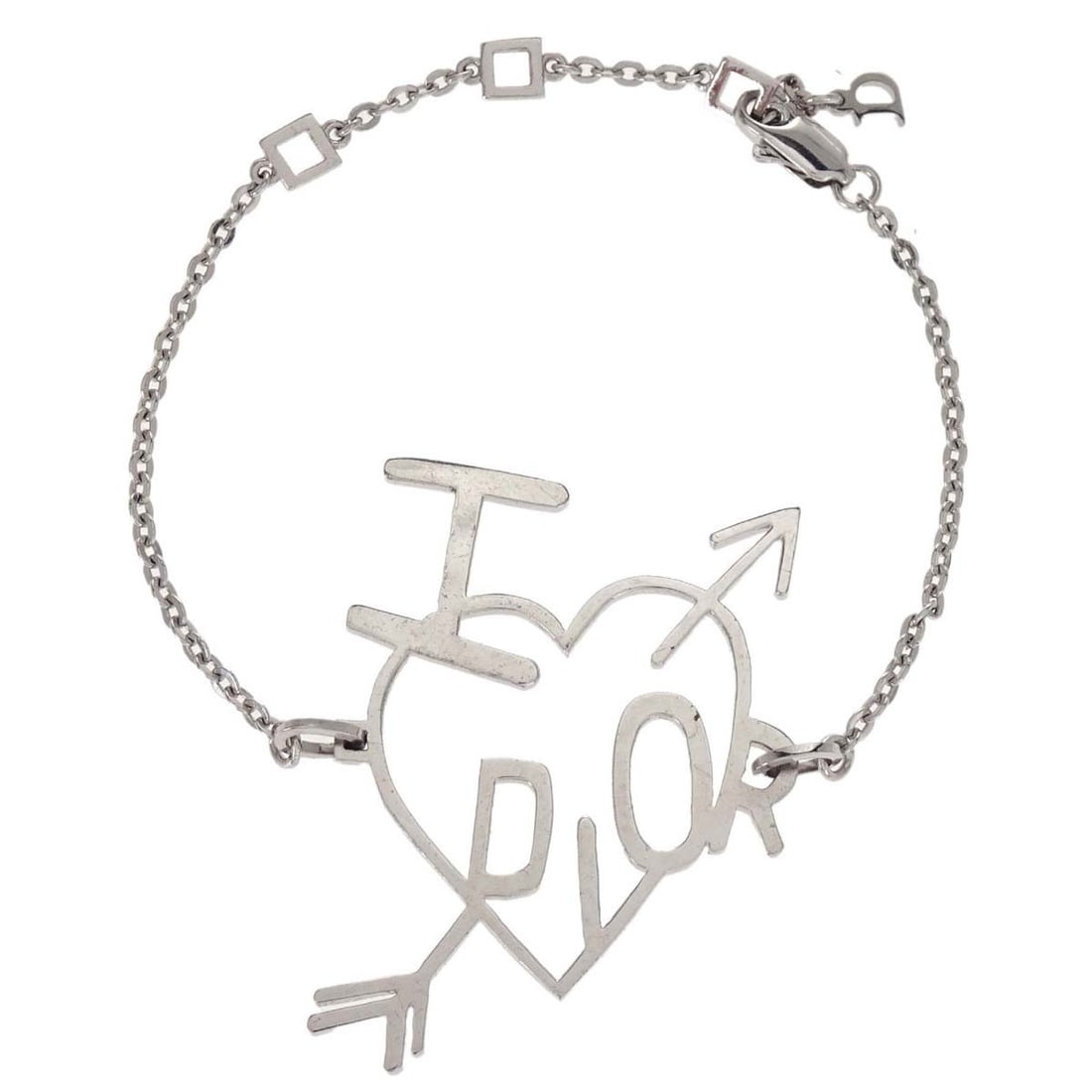 Dior Silver Plated Arrow Heart Bracelet with Box (1 of 5)