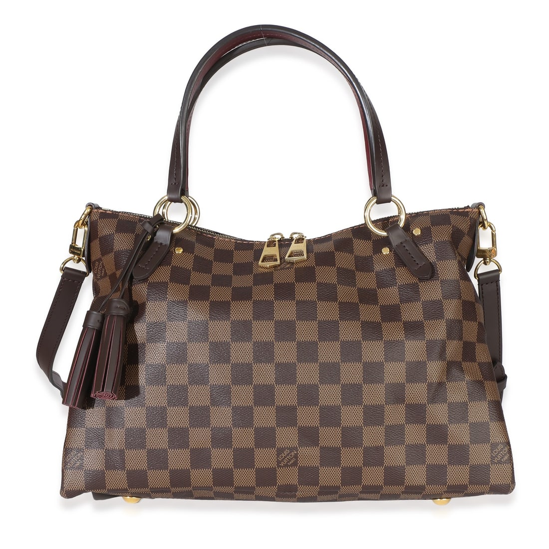 Louis Vuitton Lymington Shoulder Bag Damier Ebene Canvas Brown: Louis Vuitton Lymington Shoulder Bag Damier Ebene Canvas Brown Pre-owned Louis Vuitton Lymington bag in Damier Ebene canvas with a zip-top closure and red fabric lining. This unisex design can be carr