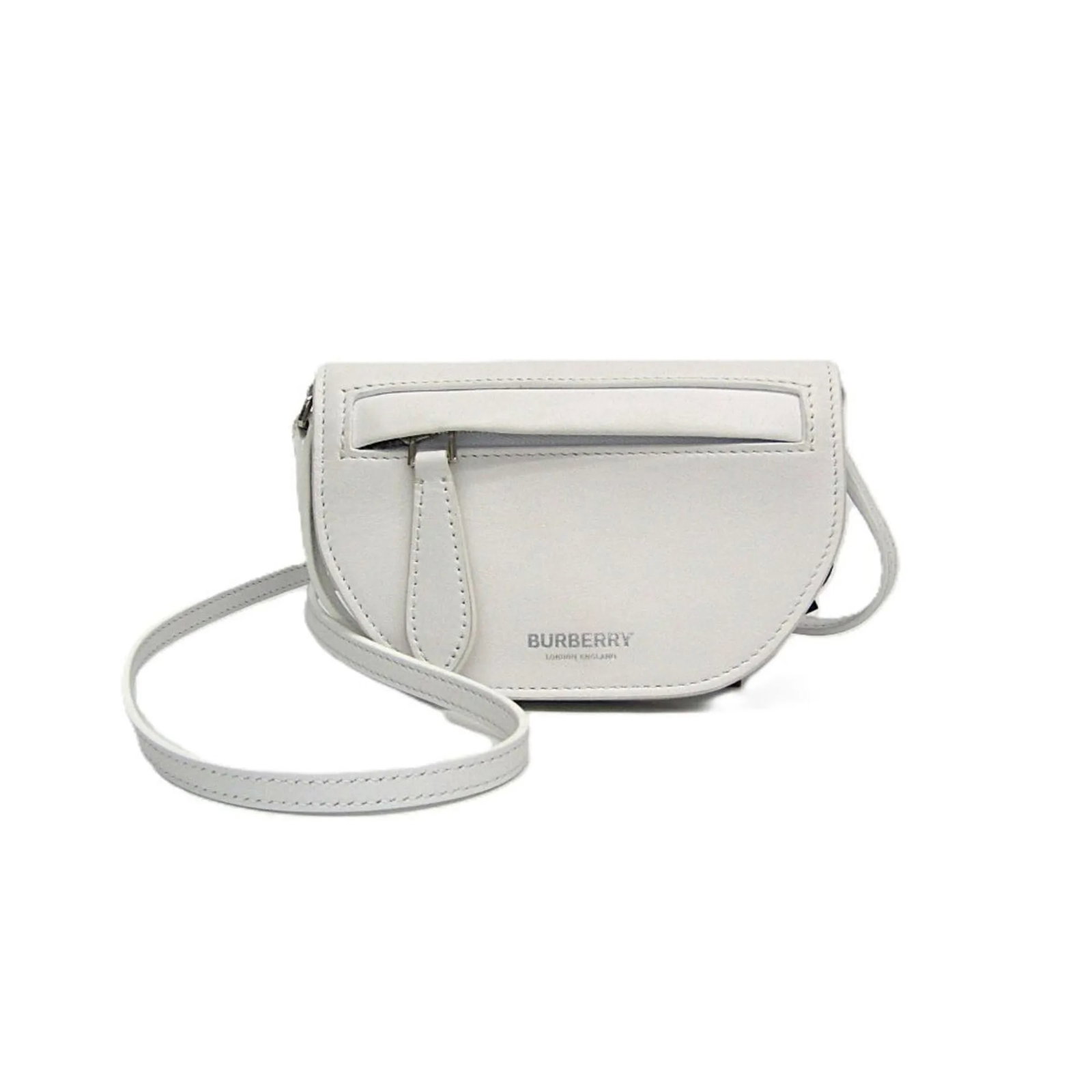Burberry Olympia Flap White Leather Bag: Burberry Olympia Flap White Leather Bag Burberry Olympia Flap bag in white leather. This women's bag is made in Italy and remains in very good vintage condition with honest wear. The exterior shows li