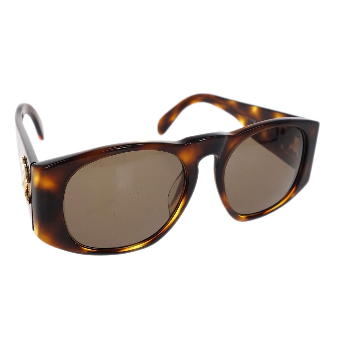 Chanel CC Logos Brown Acrylic Sunglasses Made in Italy (1 of 7)