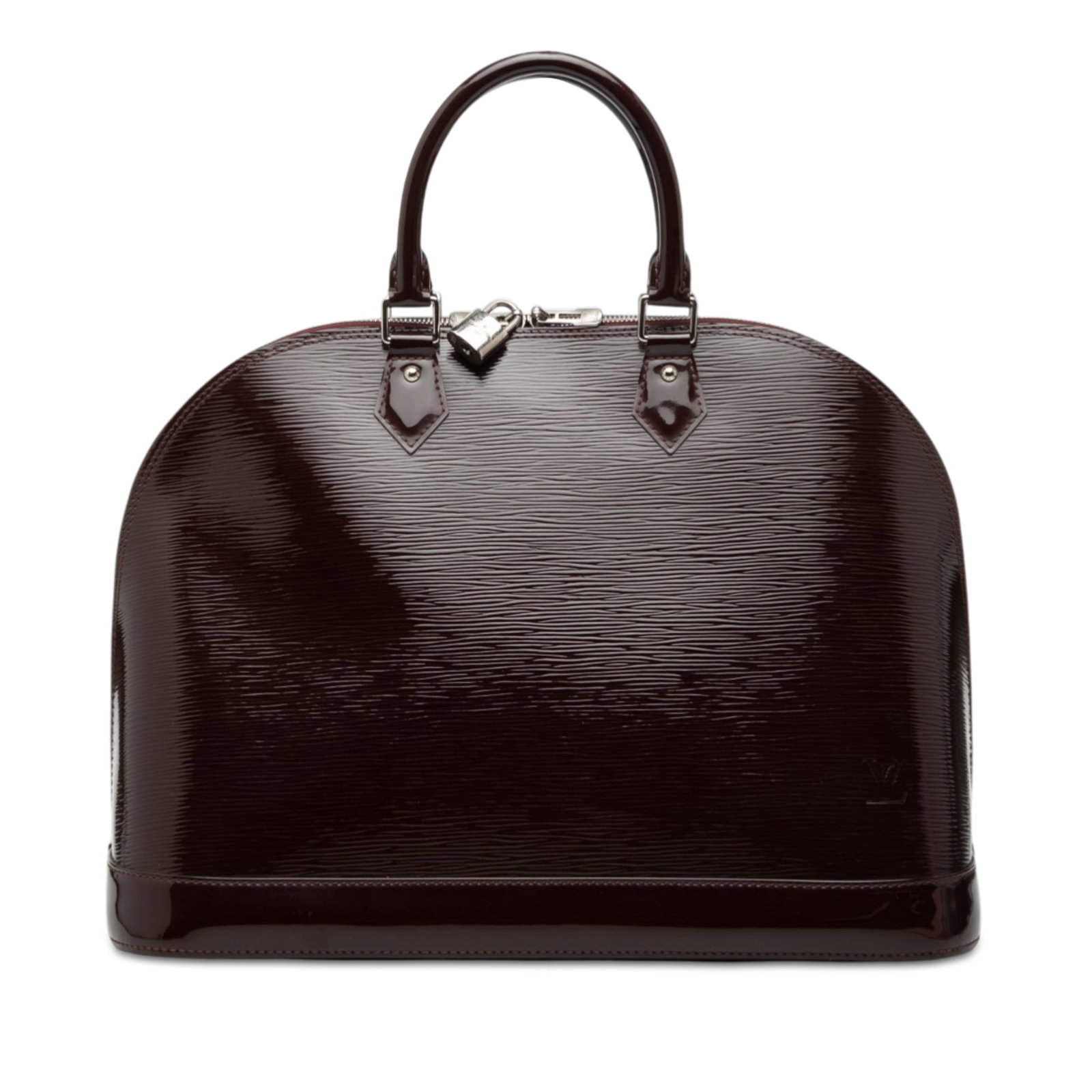 Louis Vuitton Alma GM Red Electric Epi Leather Handbag France: Louis Vuitton Alma GM Red Electric Epi Leather Handbag France This Louis Vuitton Electric Epi Alma GM features an electric epi leather body in red, complemented by rolled leather handles and a top zip