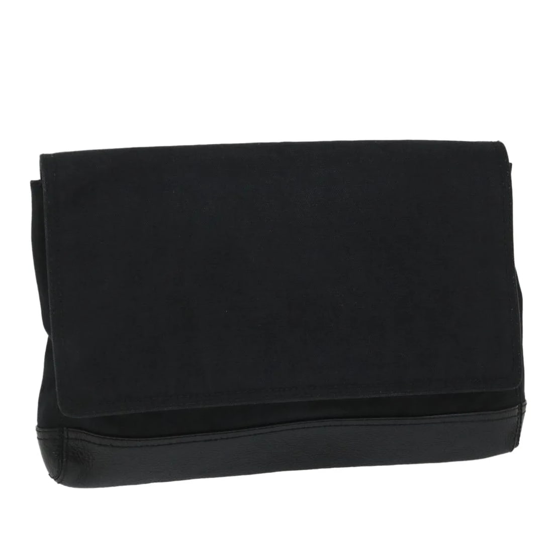 Balenciaga Vintage Pouch Black Canvas Leather Accents Italy (1 of 18)