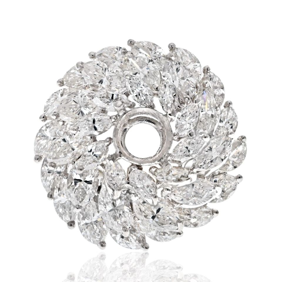 High-Quality Platinum Estate Ring with 4 Carat Diamonds (1 of 4)