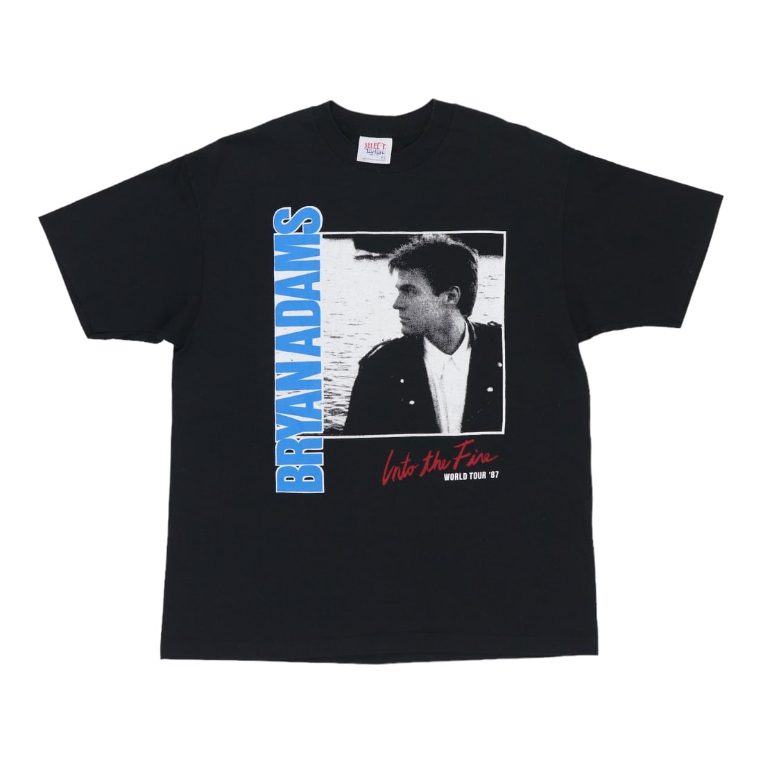Vintage 1987 Bryan Adams Into The Fire Tour Concert T Shirt Black XL (1 of 5)
