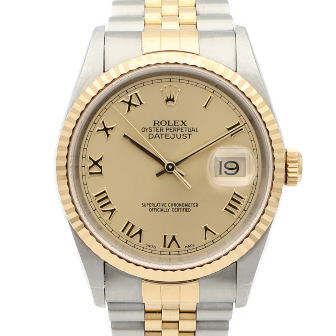 Rolex Datejust 16233 Women's Automatic Yellow Gold Steel Wristwatch: Rolex Datejust 16233 Women's Automatic Yellow Gold Steel Wristwatch This ROLEX Datejust wristwatch features an automatic movement and is crafted from 18K yellow gold and stainless steel. Designed for 