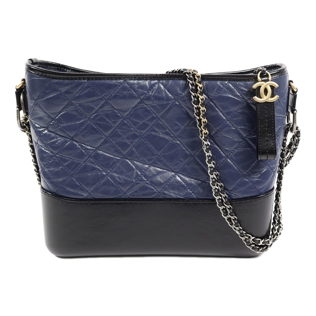 CHANEL Gabrielle Blue Lambskin Chain Shoulder Bag GHW: CHANEL Gabrielle Blue Lambskin Chain Shoulder Bag GHW This CHANEL Gabrielle Large Chain Shoulder Bag features luxurious blue lambskin leather and gold-tone hardware. Designed for women, it offers a sp