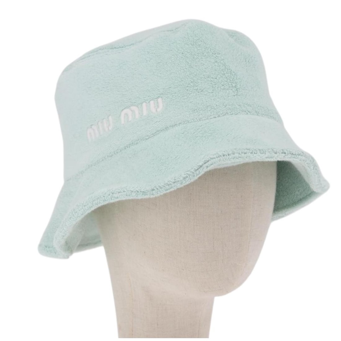 Miu Miu Womens Green Pile Hat Made in Italy: Miu Miu Womens Green Pile Hat Made in Italy Authentic Miu Miu women's bucket hat in green pile. Made in Italy, this hat has a soft textured look and is offered in very good condition with light rubbin