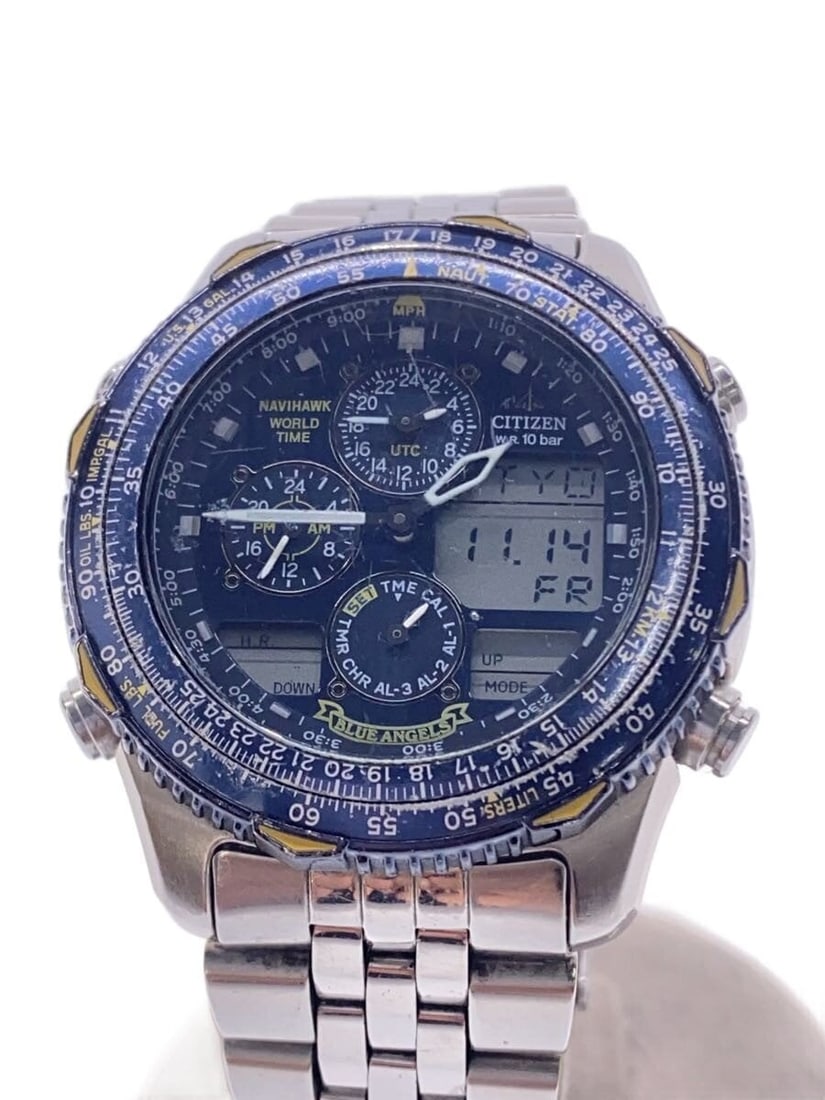 Citizen Promaster Blue Angels men's wristwatch: Citizen Promaster Blue Angels men's wristwatch This is a CITIZEN Promaster Navihawk Blue Angels men's wristwatch, made in Japan and designed for precision and durability. The watch shows slight signs 