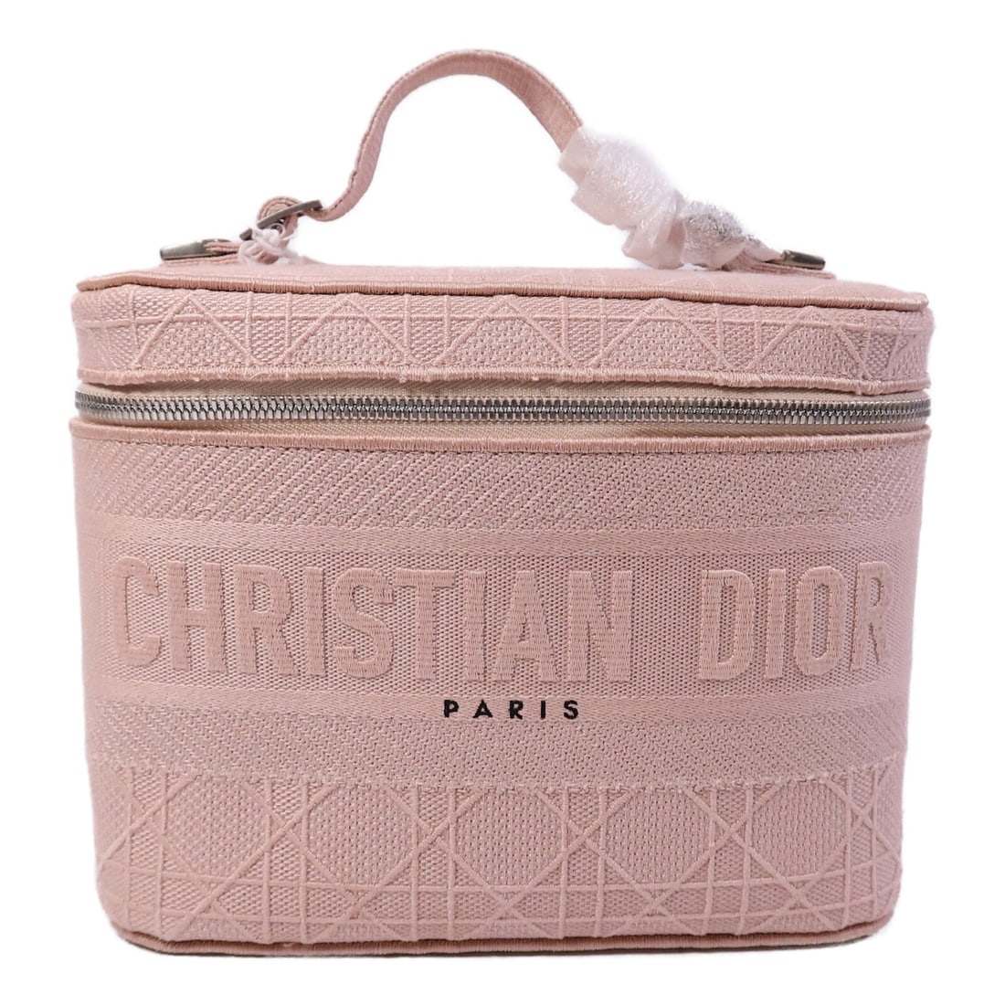 Dior CD Pink Canvas Vanity Case Handbag (1 of 16)