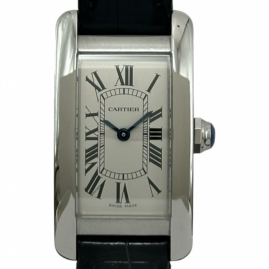 Cartier Tank Americaine SM Women's Stainless Steel Quartz Wristwatch: Cartier Tank Americaine SM Women's Stainless Steel Quartz Wristwatch This Cartier Tank Americaine SM WATA0043 is a women's wristwatch crafted from stainless steel and features a quartz movement. Made 