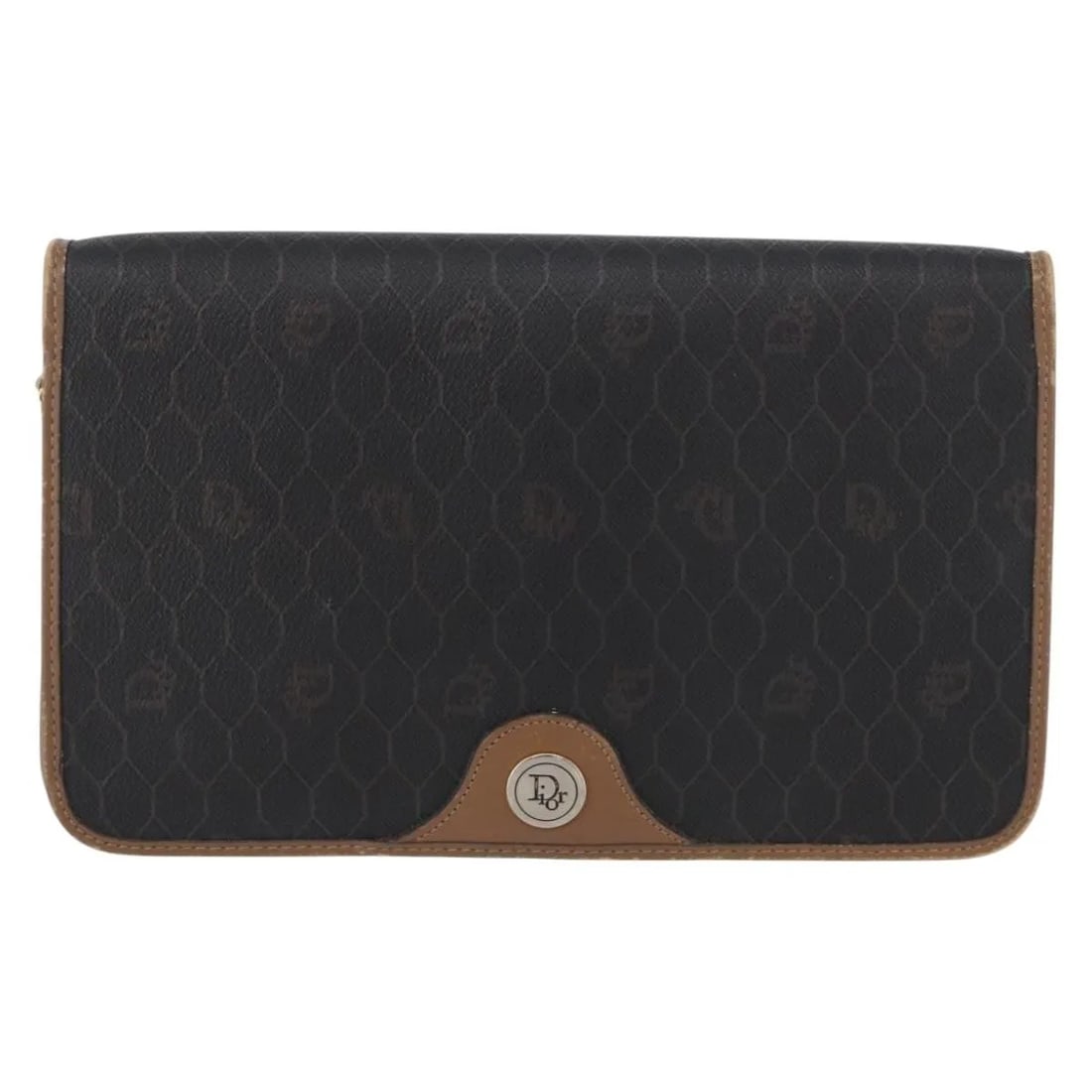 Dior Honeycomb Chain Black PVC Vintage Shoulder Bag 25cm x 15cm: Dior Honeycomb Chain Black PVC Vintage Shoulder Bag 25cm x 15cm This Christian Dior Vintage Honeycomb chain bag features a black PVC exterior with leather accents and metal fittings. Designed for wome