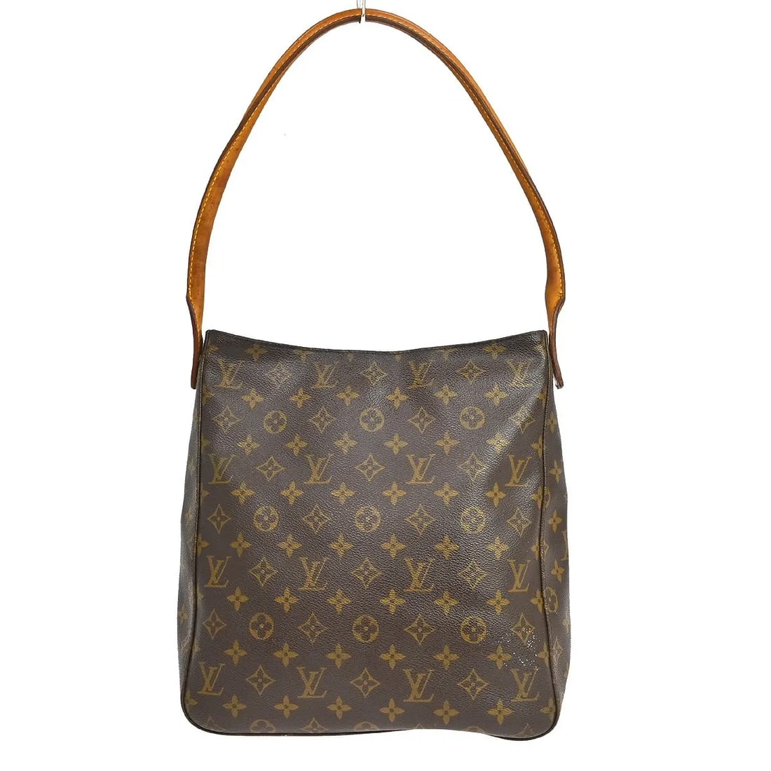 Louis Vuitton Looping Monogram Canvas Handbag: Louis Vuitton Looping Monogram Canvas Handbag This Louis Vuitton Monogram Looping Handbag is crafted from classic brown monogram canvas and designed for women. The bag features visible signs of use, i