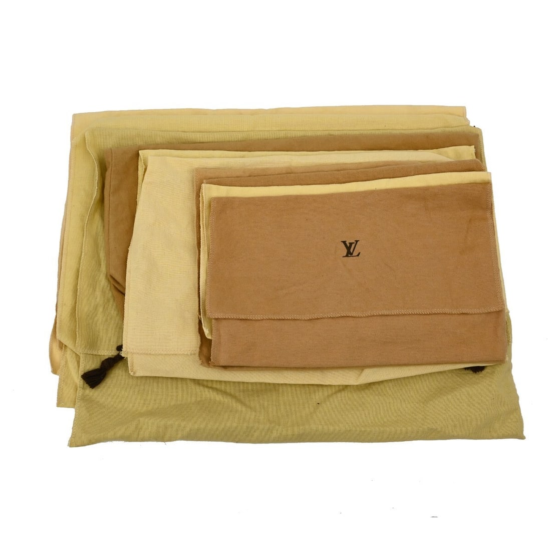 Set of 10 Louis Vuitton Authentic Cotton Dustbags Brown Beige (1 of 6)