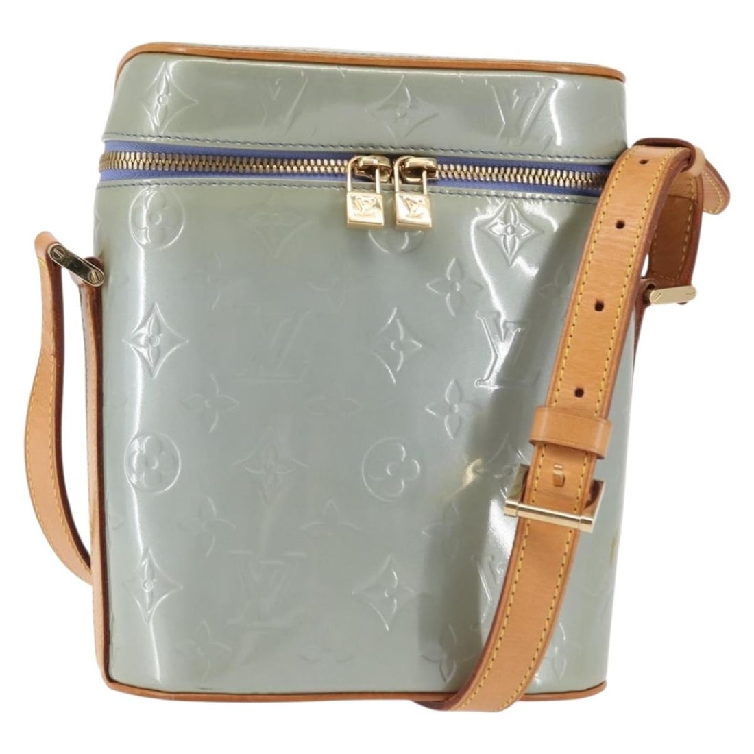 Louis Vuitton Sullivan Vertical Lavande Patent Leather Shoulder Bag M91258 (1 of 18)