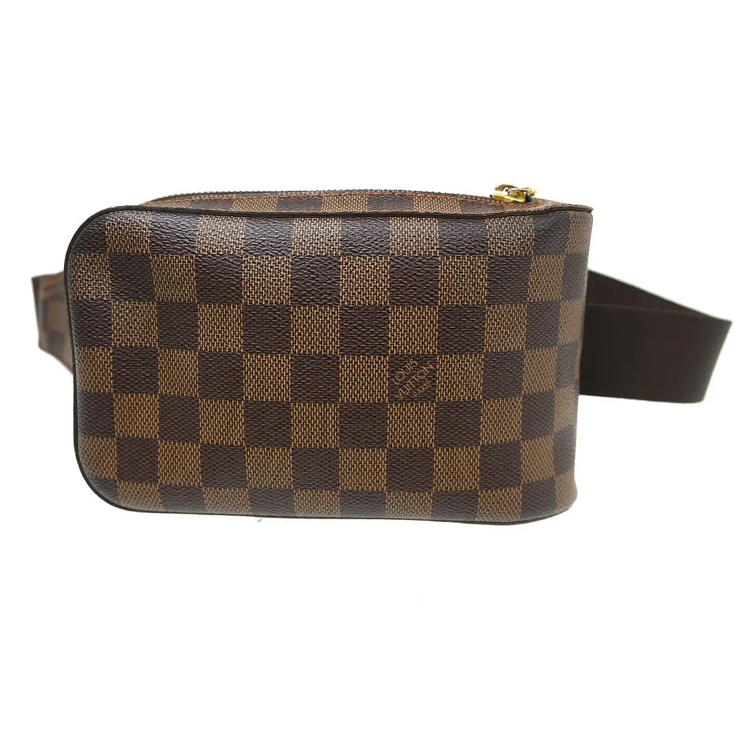 Louis Vuitton Geronimos Waist Bag Damier Canvas Brown: Louis Vuitton Geronimos Waist Bag Damier Canvas Brown Louis Vuitton Geronimos Waist bag in brown canvas with a compact unisex design. Made in Spain, this piece is in very good condition with noted scu