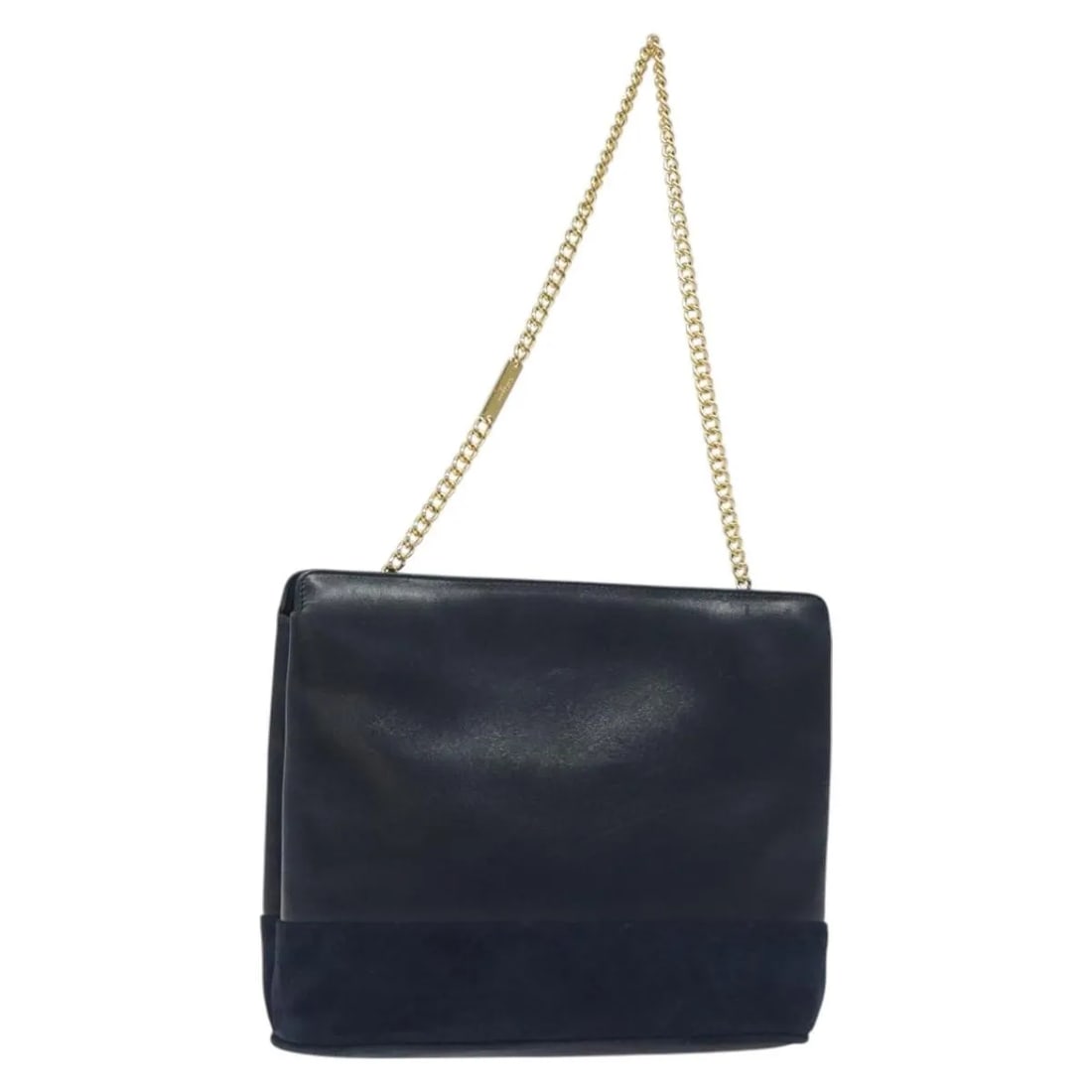 Salvatore Ferragamo Vintage Chain Navy Leather Handbag: Salvatore Ferragamo Vintage Chain Navy Leather Handbag Vintage Salvatore Ferragamo Chain bag in navy leather. This women's bag is made in Italy and shows fair vintage condition with honest wear. The e