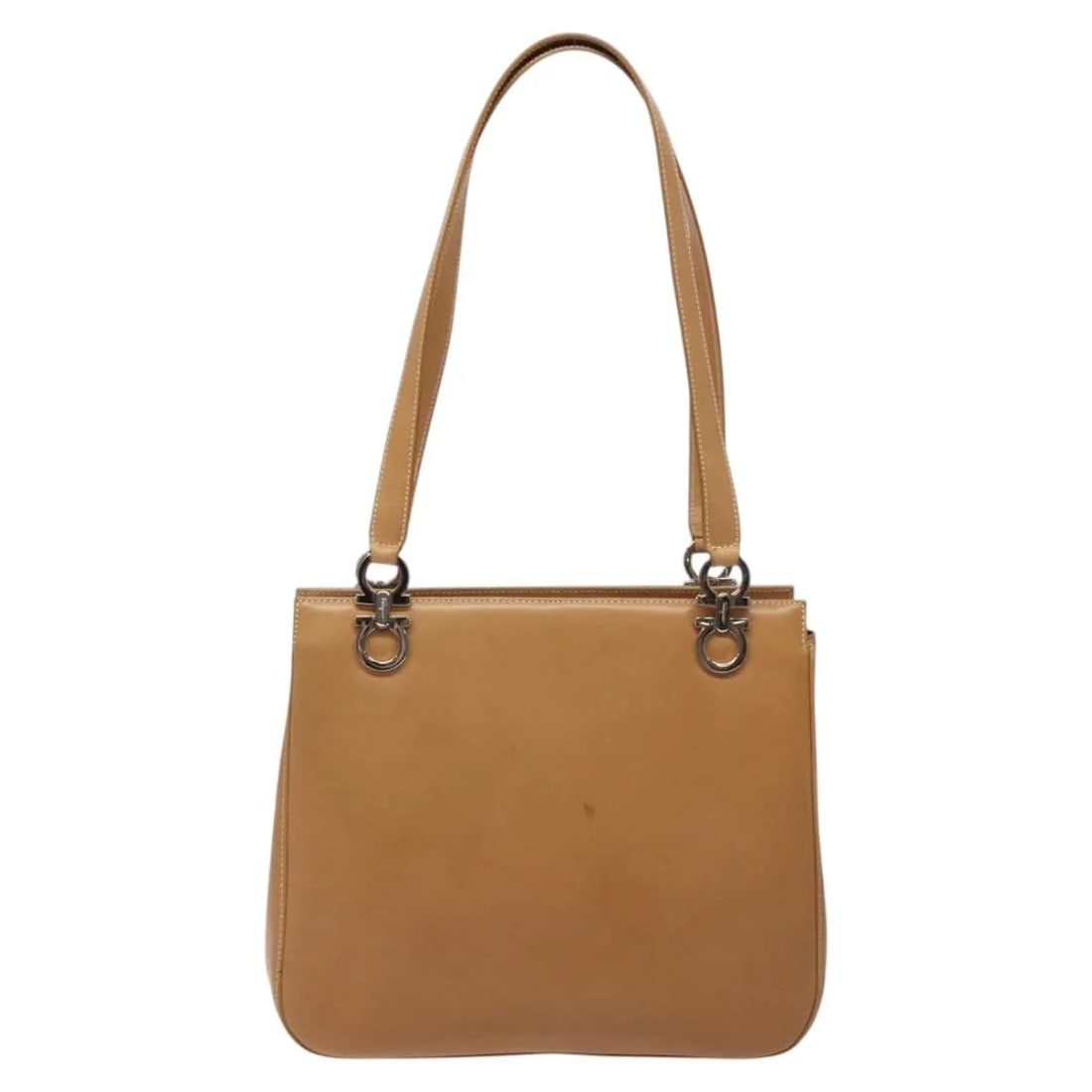 Brown Leather Shoulder Bag Salvatore Ferragamo Gancini: Brown Leather Shoulder Bag Salvatore Ferragamo Gancini This Salvatore Ferragamo Gancini Shoulder Bag is crafted from brown leather and features the iconic Gancini design. Made in Italy, it is designed