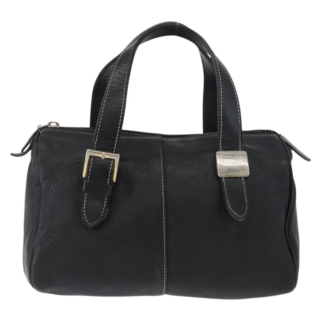 Burberry Vintage black leather handbag 26cm x 18cm x 13cm: Burberry Vintage black leather handbag 26cm x 18cm x 13cm This Burberry vintage handbag is crafted from black leather and features a classic design tailored for women. It offers ample space with its s