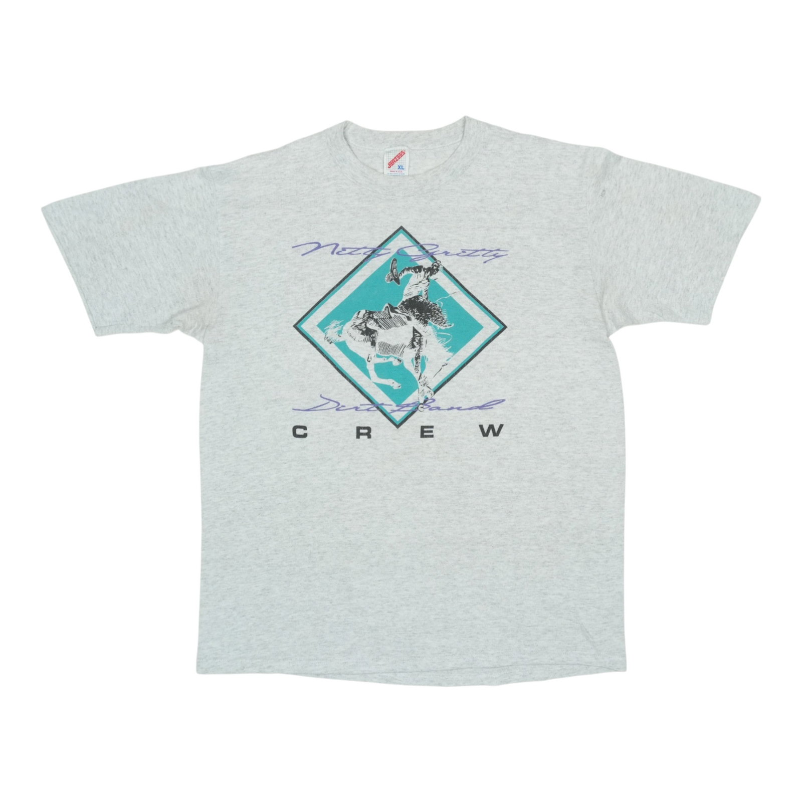 Vintage 1990s Crew Tour Shirt Nitty Gritty Dirt Band Poly Cotton XL: Vintage 1990s Crew Tour Shirt Nitty Gritty Dirt Band Poly Cotton XL This is an original vintage 1990s Nitty Gritty Dirt Band Crew Tour shirt. The shirt features no back graphics and is constructed fro