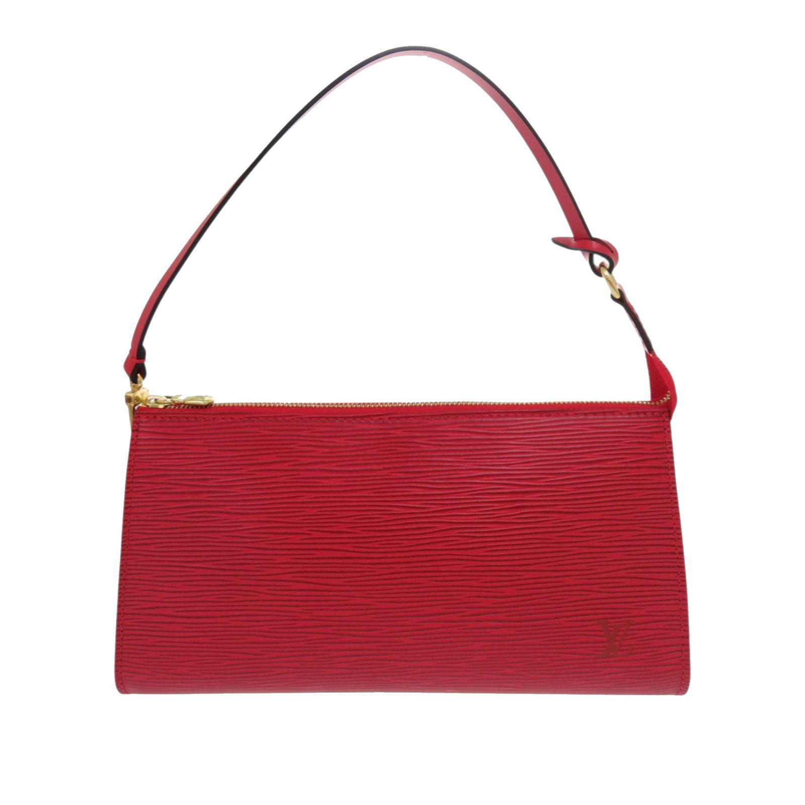 Louis Vuitton Epi Leather Pochette Accessoires Red Shoulder Bag France (1 of 10)